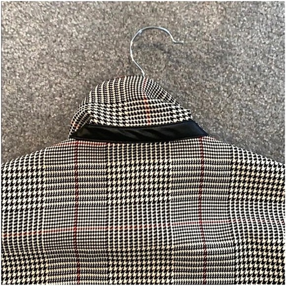 ZARA Black and White Houndstooth Collared Shift Dress - Picture 9 of 14